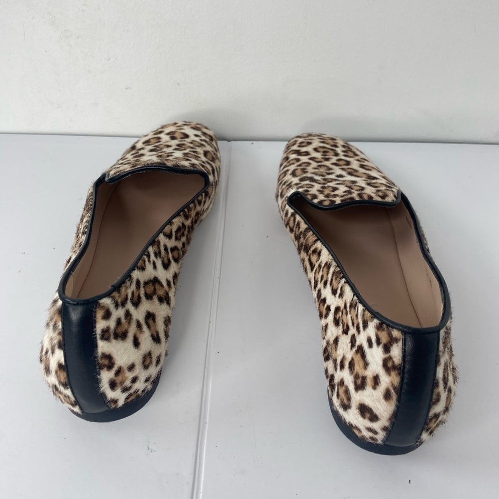 Stuart Weitzman Leopard Print Loafers with Black Trim - Picture 3 of 6